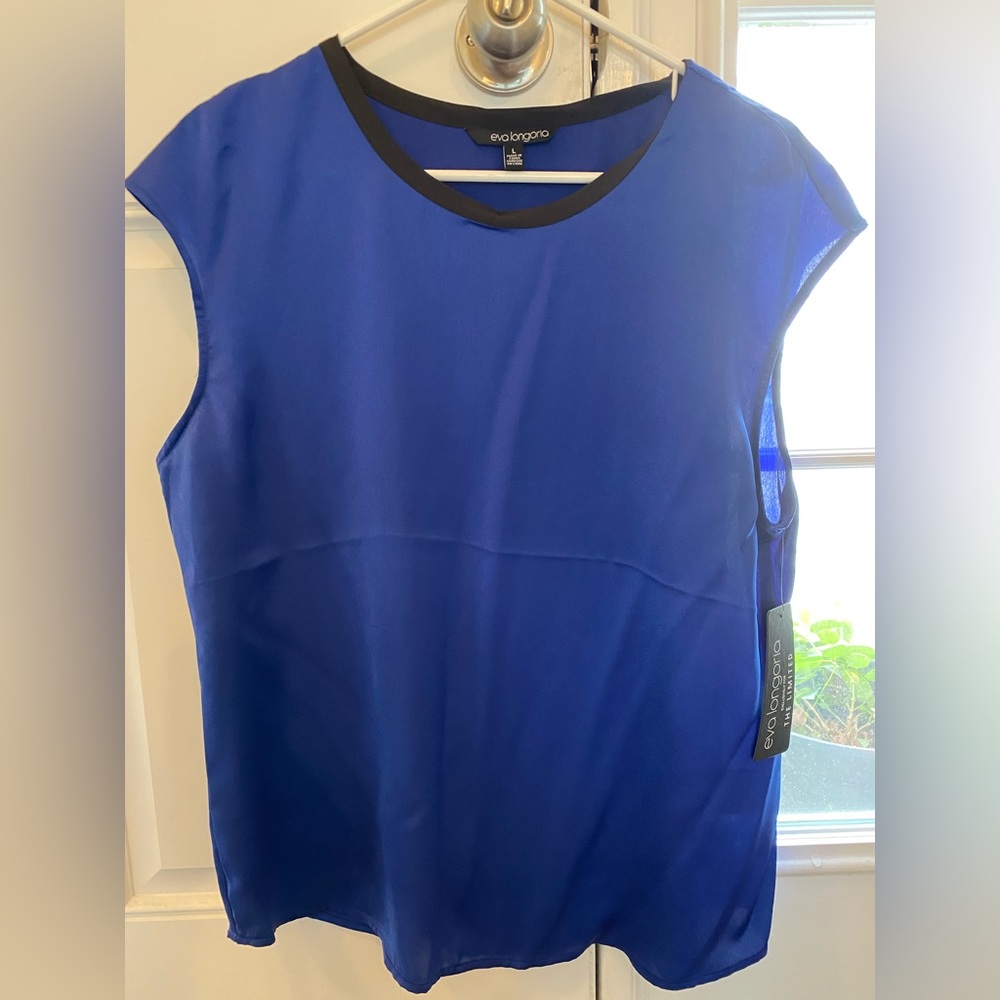 NWT The Limited Blue and Black Blouse